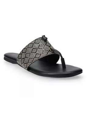 NWT LC Lauren Conrad Wrenn Women's Thong Slingback Flat Sandals